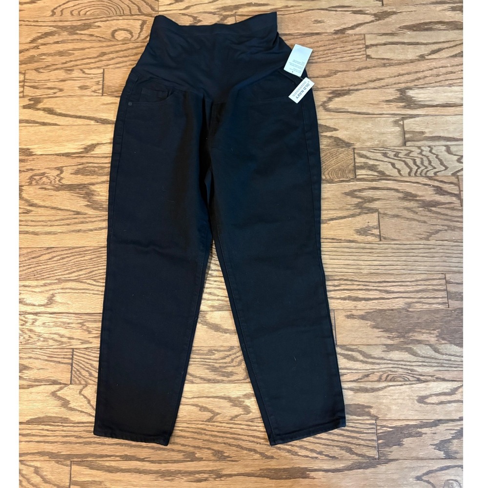 Old‎ Navy Maternity Jeans Womens 14 Short Black O.G. Straight Full Panel NWT